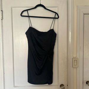 Topshop Black Satin Dress